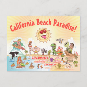 Carte Postale California Beach Paradise