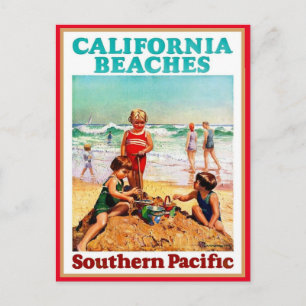Carte Postale California Beaches Southern Pacific Railway 1927