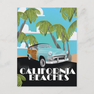 Carte Postale California Beaches Vacances print