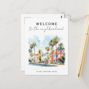 Carte Postale California Bienvenue dans le quartier Realty