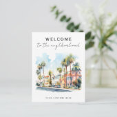Carte Postale California Bienvenue dans l'Immobilier du Quartier (Debout devant)