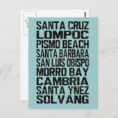 Carte postale California Central Coast (Devant / Derrière)