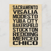 Carte postale California Central Valley (Devant)