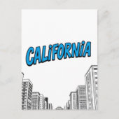 Carte postale California Comic Style (Devant)