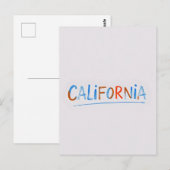 Carte postale California Comic Style (Devant / Derrière)