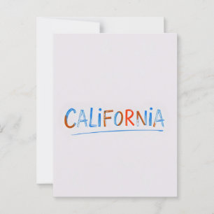 Carte postale California Comic Style