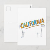 Carte postale California Comic Style (Devant / Derrière)