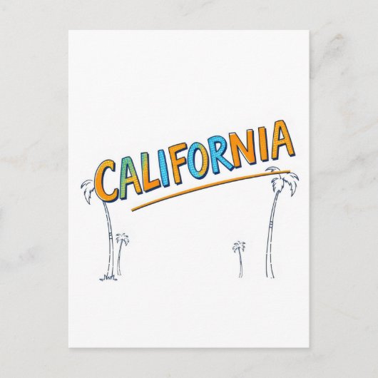Carte postale California Comic Style (Devant)
