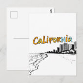 Carte postale California Comic Style (Devant / Derrière)