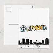 Carte postale California Comic Style (Devant / Derrière)