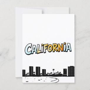 Carte postale California Comic Style