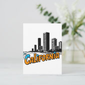 Carte postale California Comic Style (Debout devant)