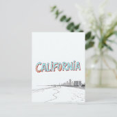 Carte postale California Comic Style (Debout devant)