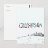 Carte postale California Comic Style (Devant / Derrière)