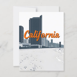 Carte postale California Comic Style