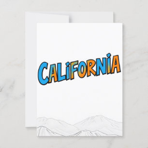Carte postale California Comic Style