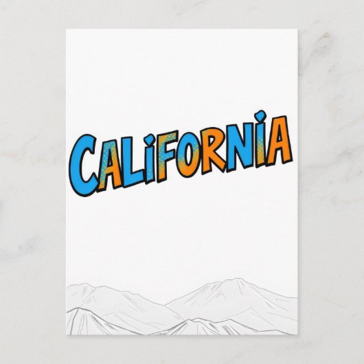 Carte postale California Comic Style (Devant)