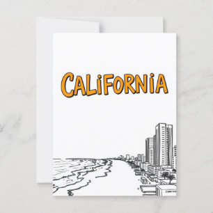 Carte postale California Comic Style