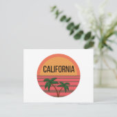 Carte Postale California Cute Design Idées Cadeau Coucher de sol (Debout devant)