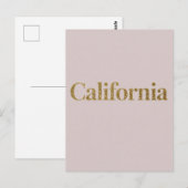 Carte postale California - Design de typographie a (Devant / Derrière)