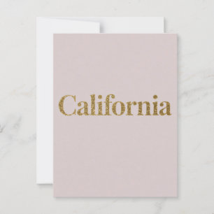 Carte postale California - Design de typographie a