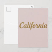 Carte postale California - Design de typographie a (Devant / Derrière)