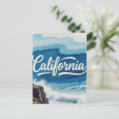 Carte postale California - Design de typographie a (Debout devant)