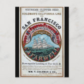 Carte Postale California Farwell Clipper voilier ship 1900 (Devant)