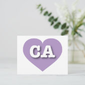 Carte Postale California Lavender Heart - J'aime CA (Debout devant)