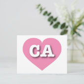 Carte Postale California Pink Heart - J'aime CA (Debout devant)