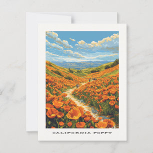 Carte postale California Poppy US Travel