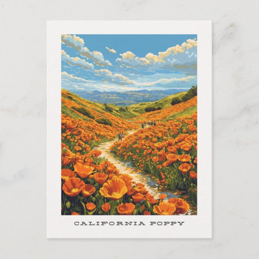 Carte postale California Poppy US Travel (Devant)