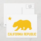 Carte postale California Republic (Devant / Derrière)