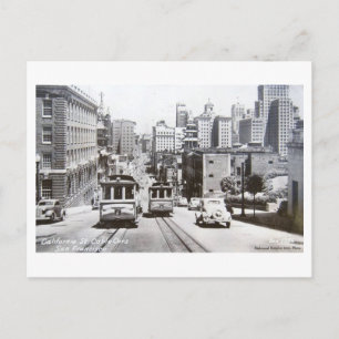 Carte Postale California St, San Francisco, Californie Vintage