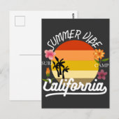 Carte postale California Summer Vibe Surf Camp (Devant / Derrière)