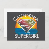 Carte Postale California Supergirl Sunset Graphic (Devant / Derrière)