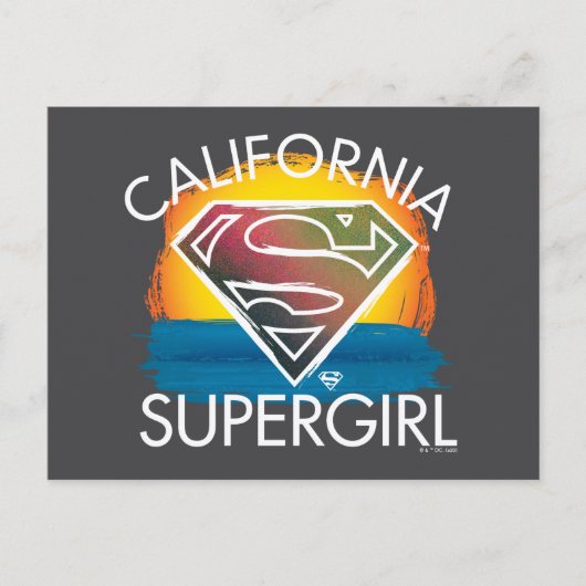 Carte Postale California Supergirl Sunset Graphic (Devant)
