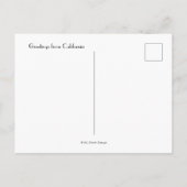 Carte postale California Surfer Girl Beach Sunset (Dos)