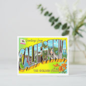 Carte postale California Vintage Big Letters (Debout devant)