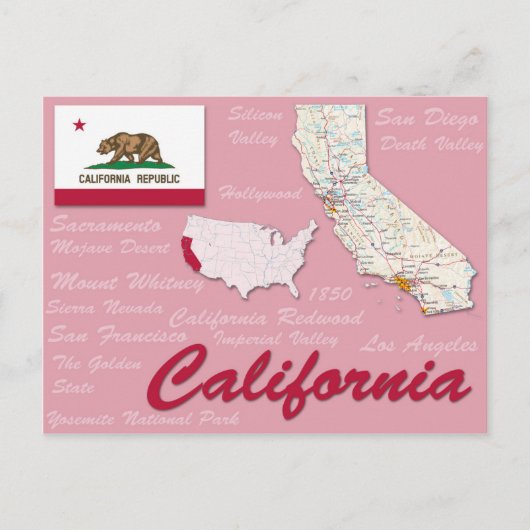 Carte postale "Californie" (Devant)