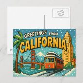 Carte postale CALIFORNIE (Devant / Derrière)