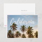 Carte Postale Californie (Devant / Derrière)