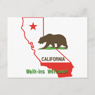 Carte Postale Californie : Bienvenue à Walk-ins !