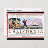 Carte Postale Californie Clipper Sailing (Devant / Derrière)