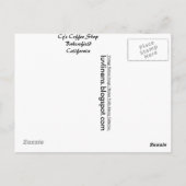 Carte Postale Californie, Cy's Coffee Shop (Dos)