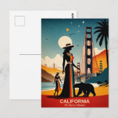 Carte Postale Californie : Le Pays des Aventures (Devant / Derrière)