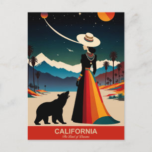 Carte Postale Californie : Le pays des rêves