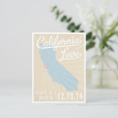Carte postale Californie Love Save the Date (Debout devant)