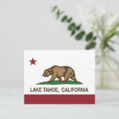 Carte Postale Californie République Drapeau Lac Tahoe (Debout devant)