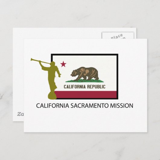 CARTE POSTALE CALIFORNIE SACRAMENTO MISSION LDS CTR (Devant / Derrière)
